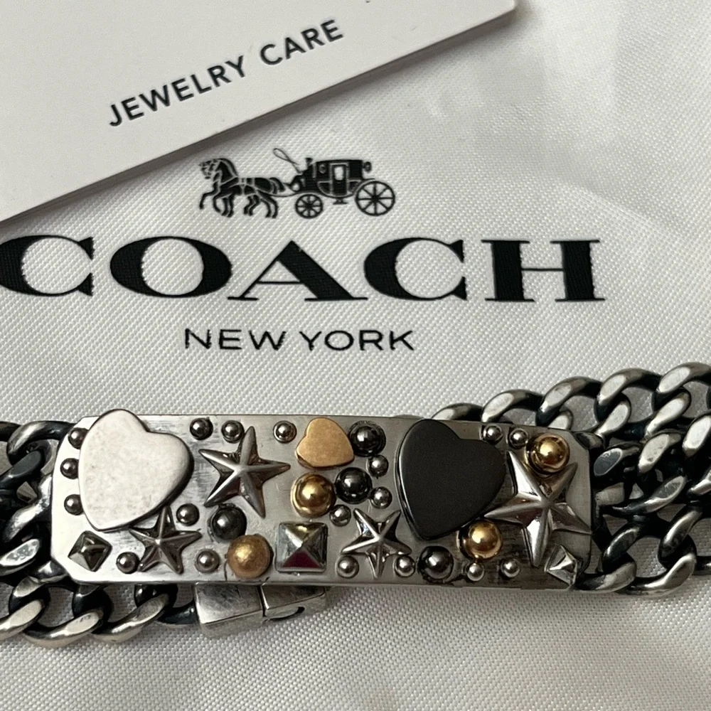 Coach Silver and Gold Heart Bracelet - Picture 2 of 3